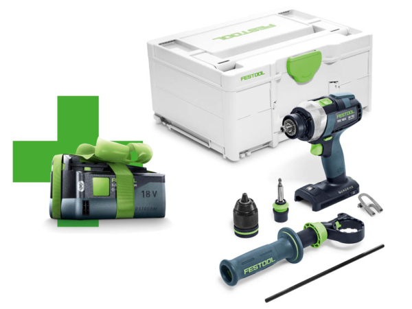 Festool Akumulatorowa wiertarko-wkrętarka QUADRIVE TDC 18/4 I-Basic-5