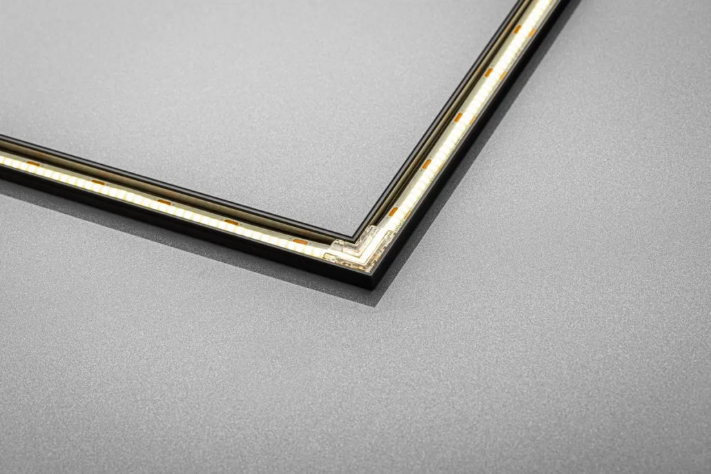 Złączka przezroczysta do taśm COB 8mm pod kątem 90st