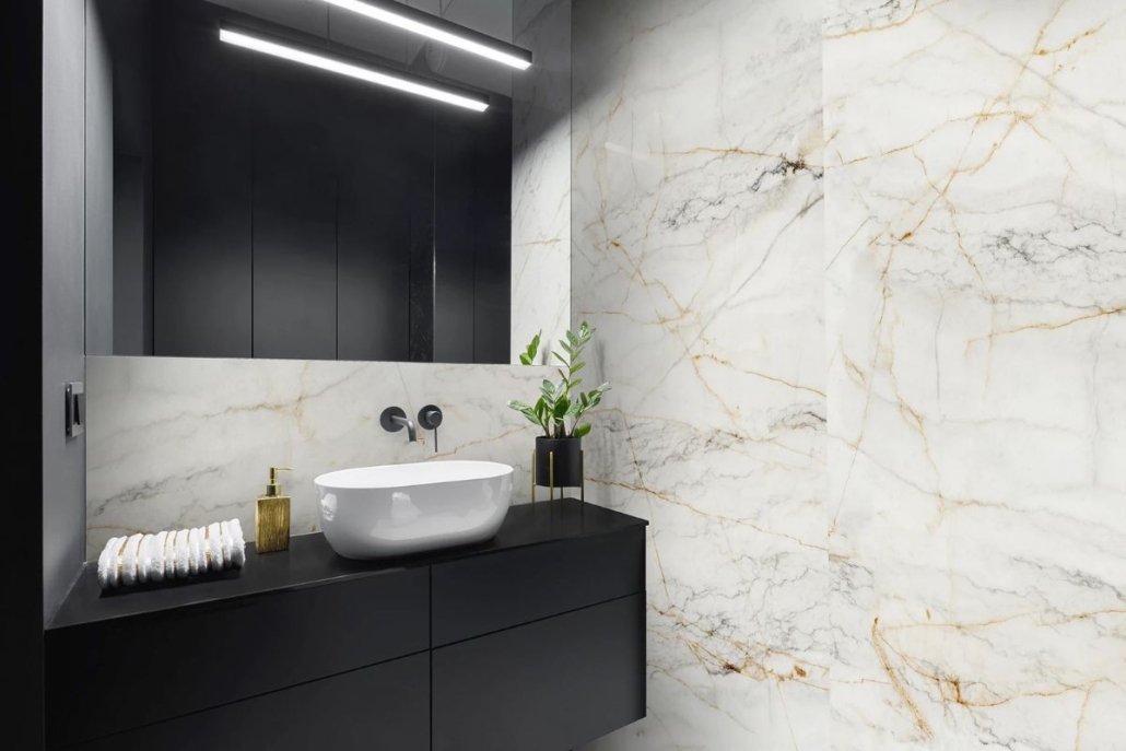 Wodoodporna płyta ścienna Marble Gold R154