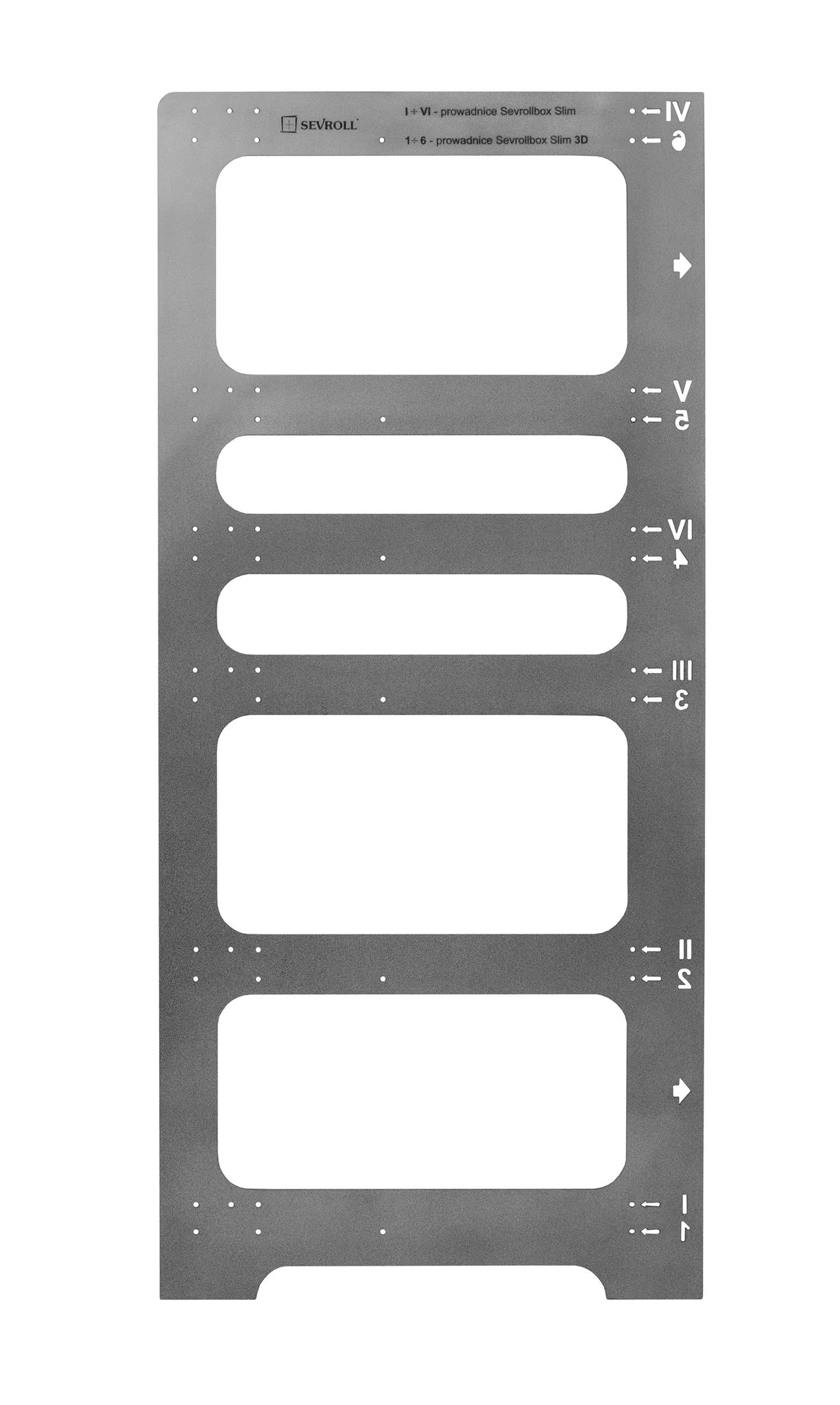 Szablon uniwersalny do szuflad SEVROLLBOX SLIM i SLIM 3D