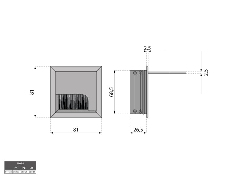 Przepust kabla aluminiowy RT-420 ATM - obrazek 3