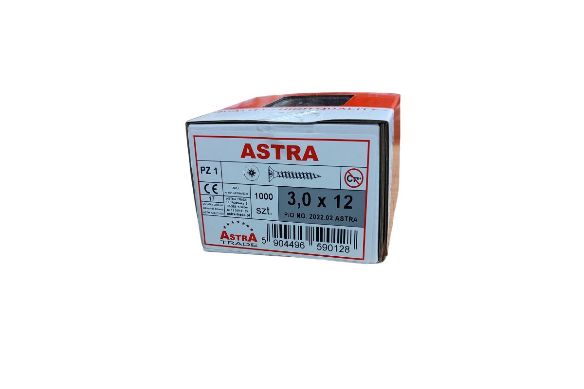 Wkręt ASTRA 3x12 ocynk (1000)