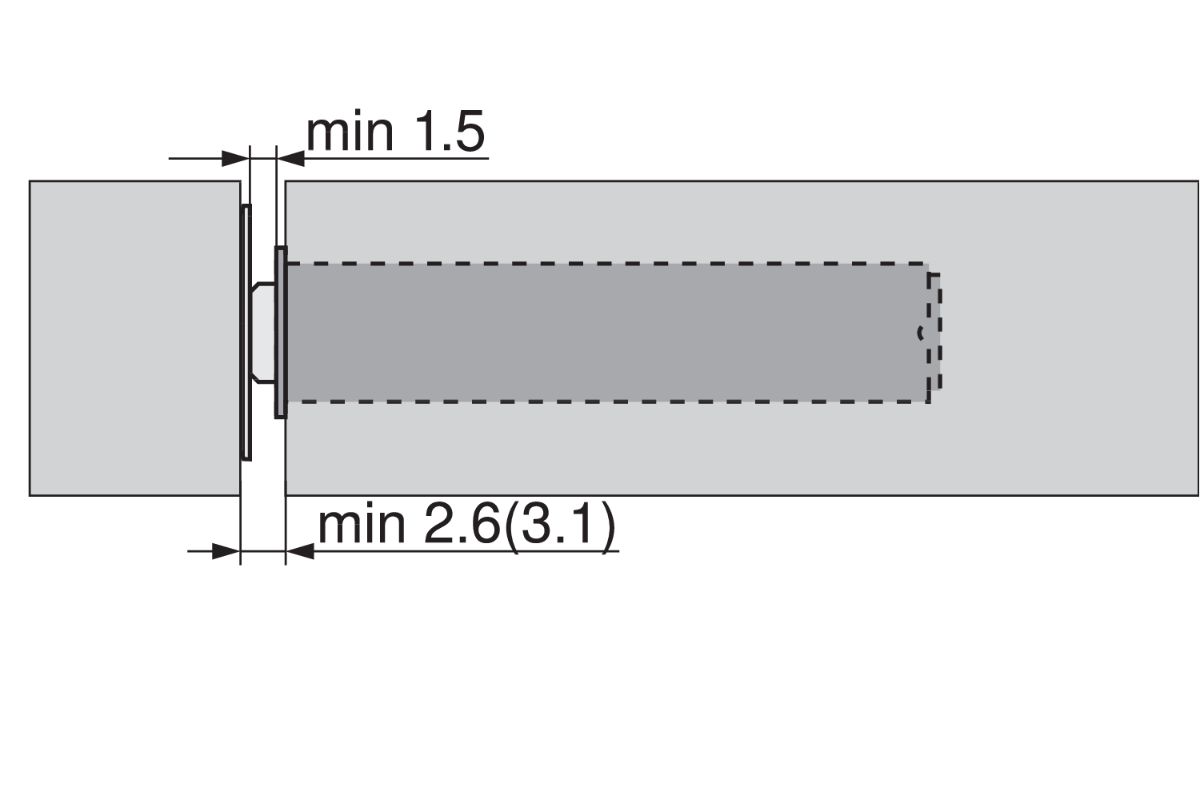 Odbojnik TIP-ON do drzwi z magnesem długi 956A1004 biały BLUM - obrazek 5