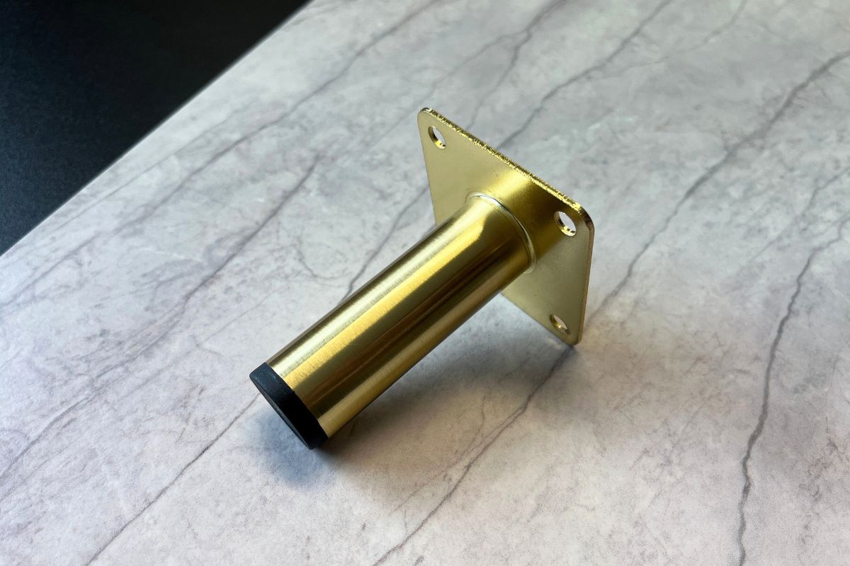 Noga meblowa Nuovo H-80 mosiądz szczotkowany GLOBAL SERVICE