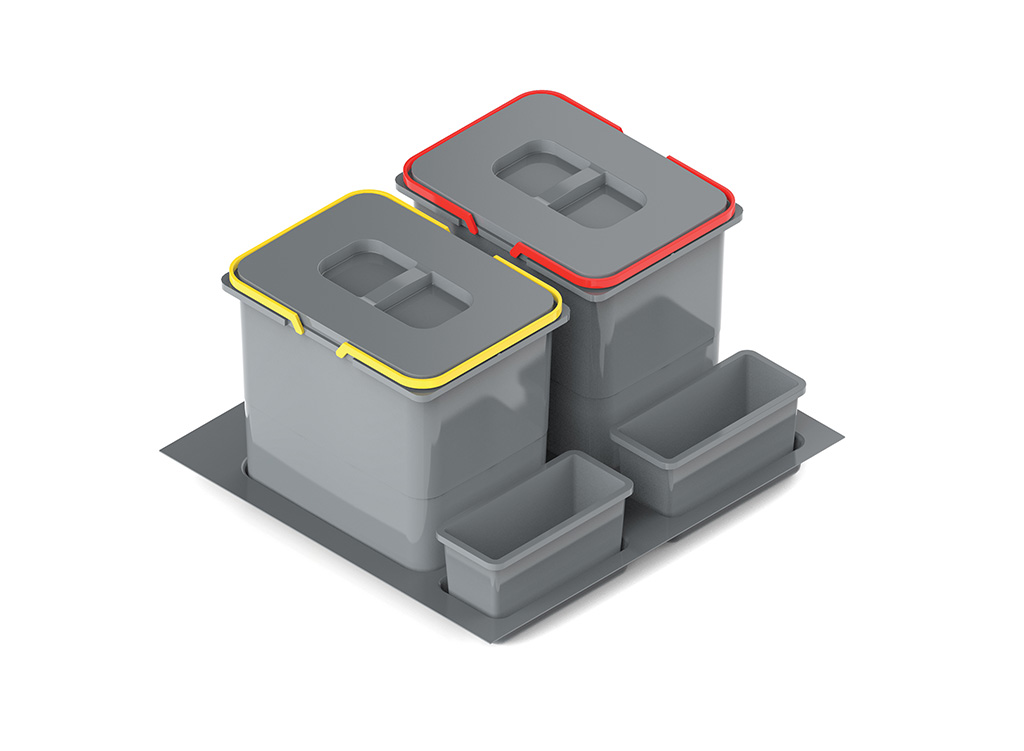 Pojemnik na odpady podwójny PRAKTIKO 600 2x15 l Rejs