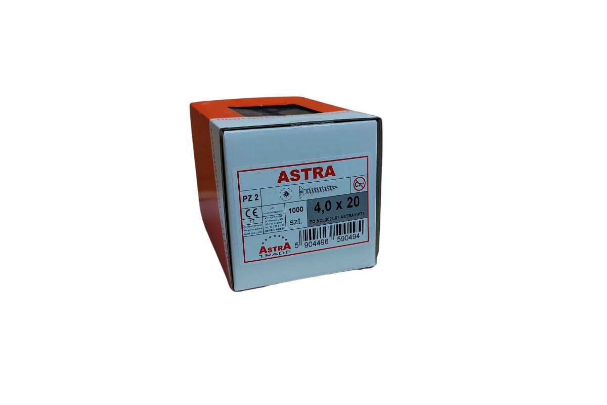 Wkręt 4x20 ocynk (1000) ASTRA - obrazek 3