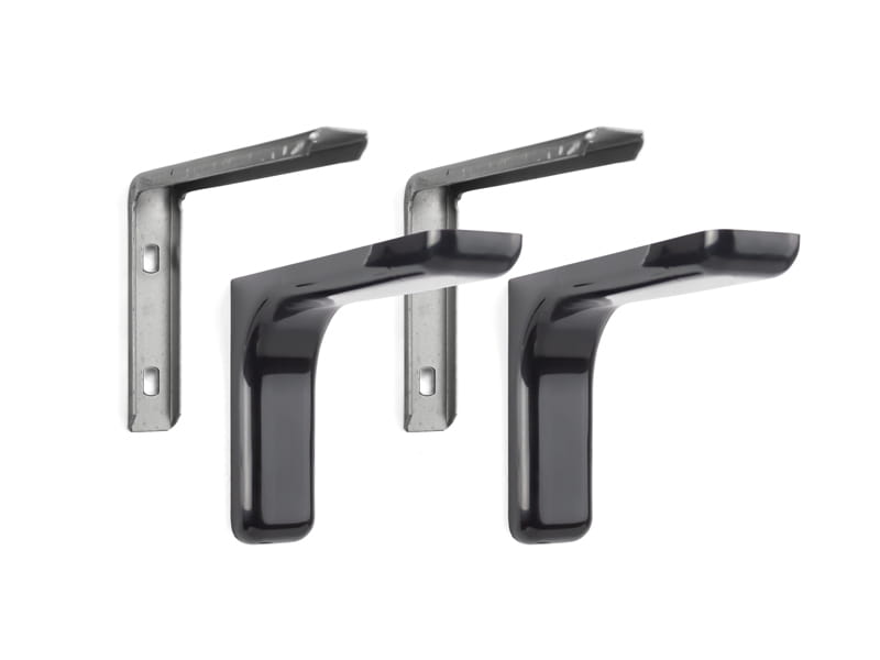 Wspornik półki L-180 mm z maskownicą czarny (2 szt.) ATM