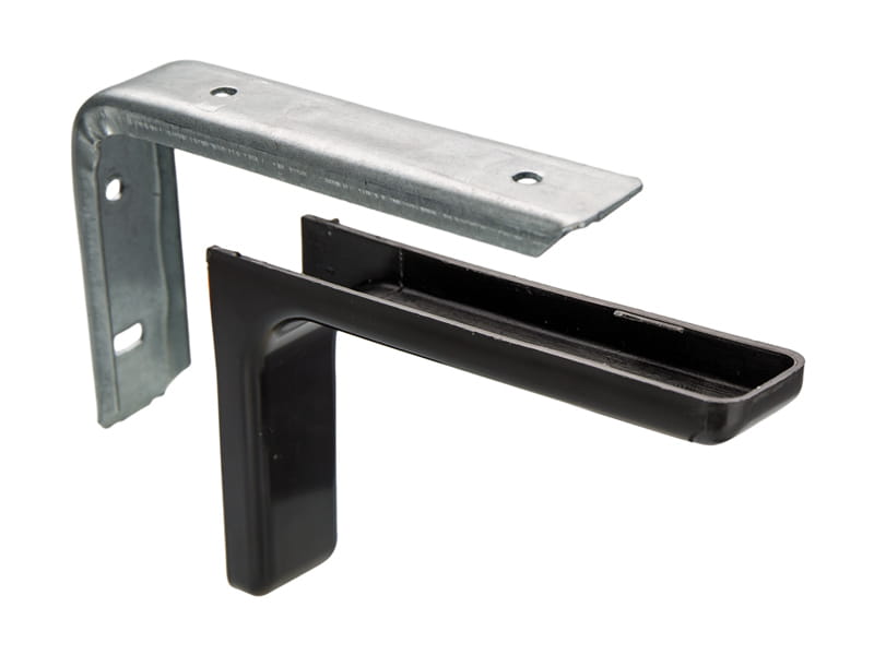 Wspornik półki L-120 mm z maskownicą czarny (2szt.) ATM