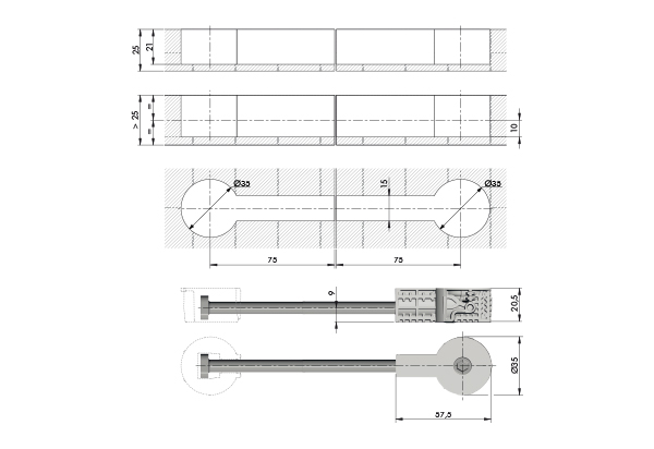 Złącze do blatu QUICK TECH Ø35mm - obrazek 3