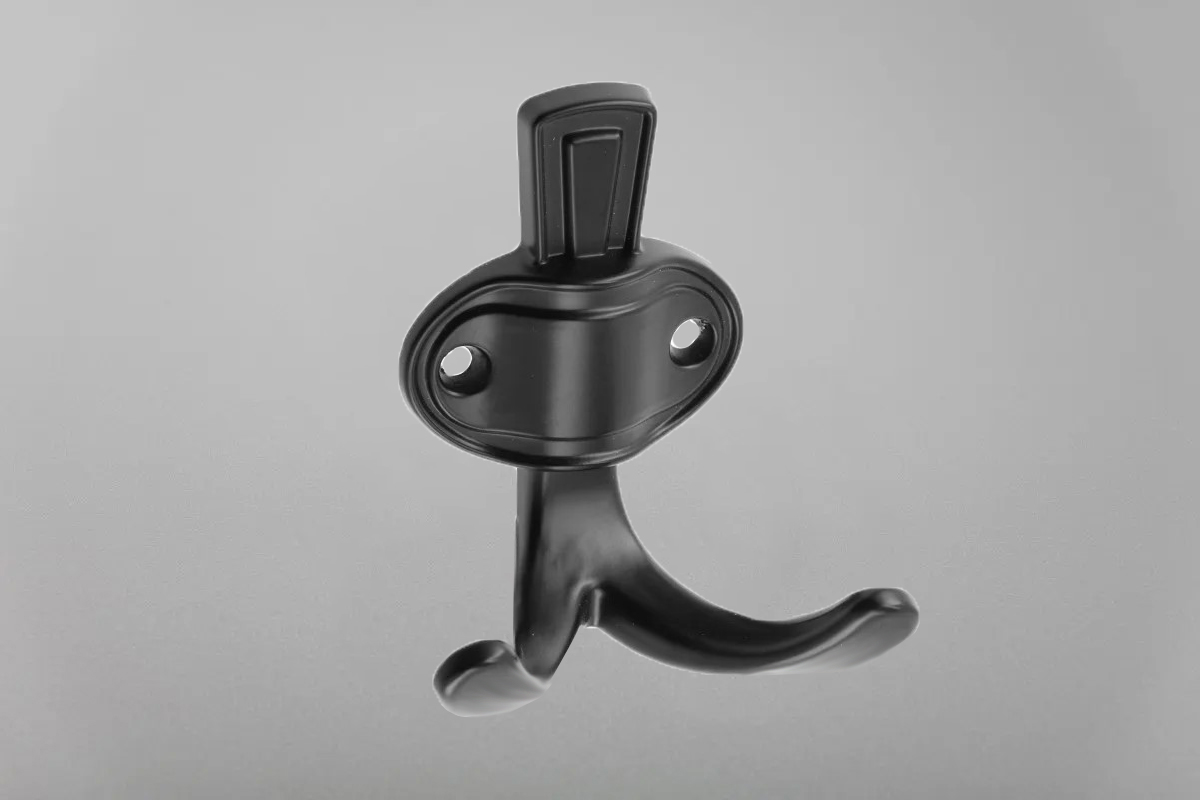 Wieszak meblowy podwójny CORUNA-M czarny GTV