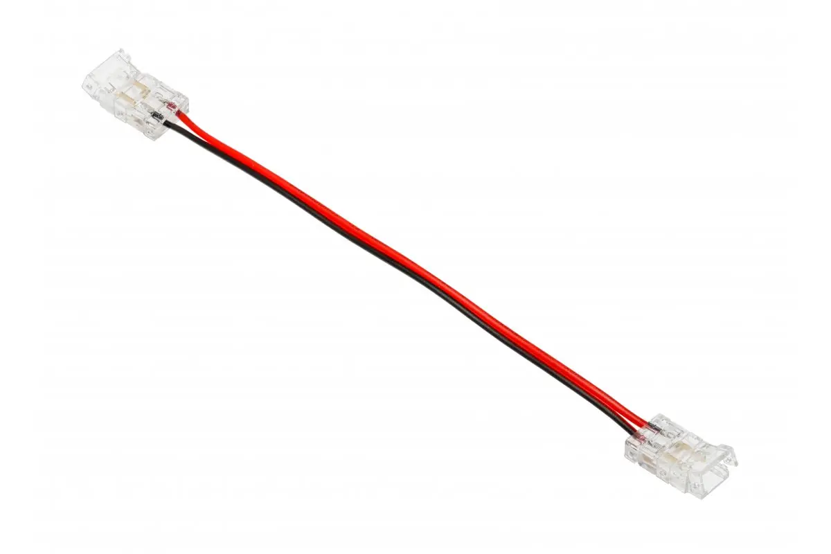 Złączki przeźroczyste do taśm COB 8mm z przewodem 15cm