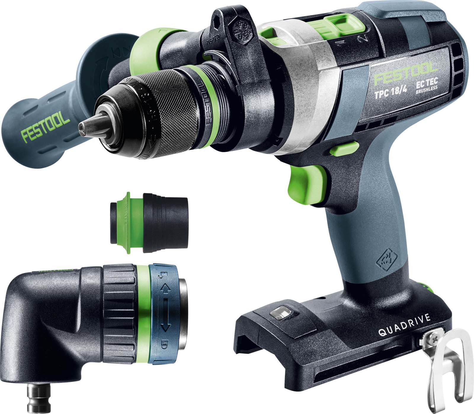 Festool Akumulatorowa wiertarko-wkrętarka udarowa QUADRIVE TPC 18/4-Basic-Set