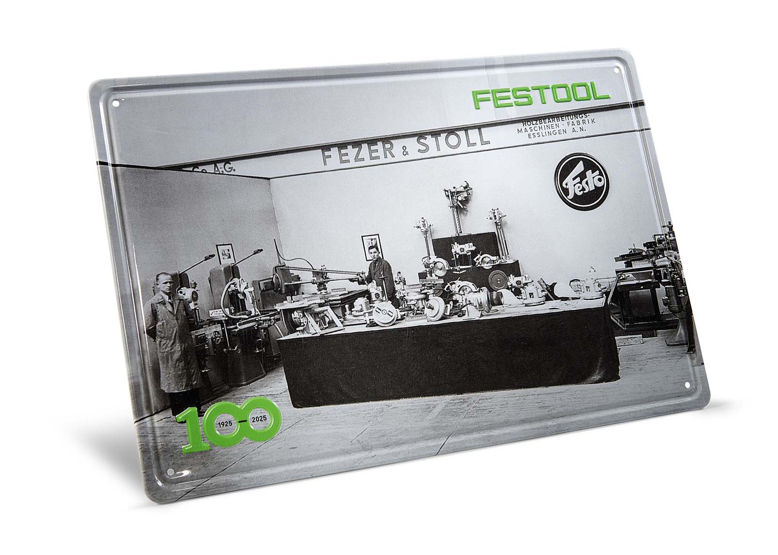 Festool Metalowa tabliczka „100 lat” - stoisko targowe retro MES-FT2 100Y Limited Edition