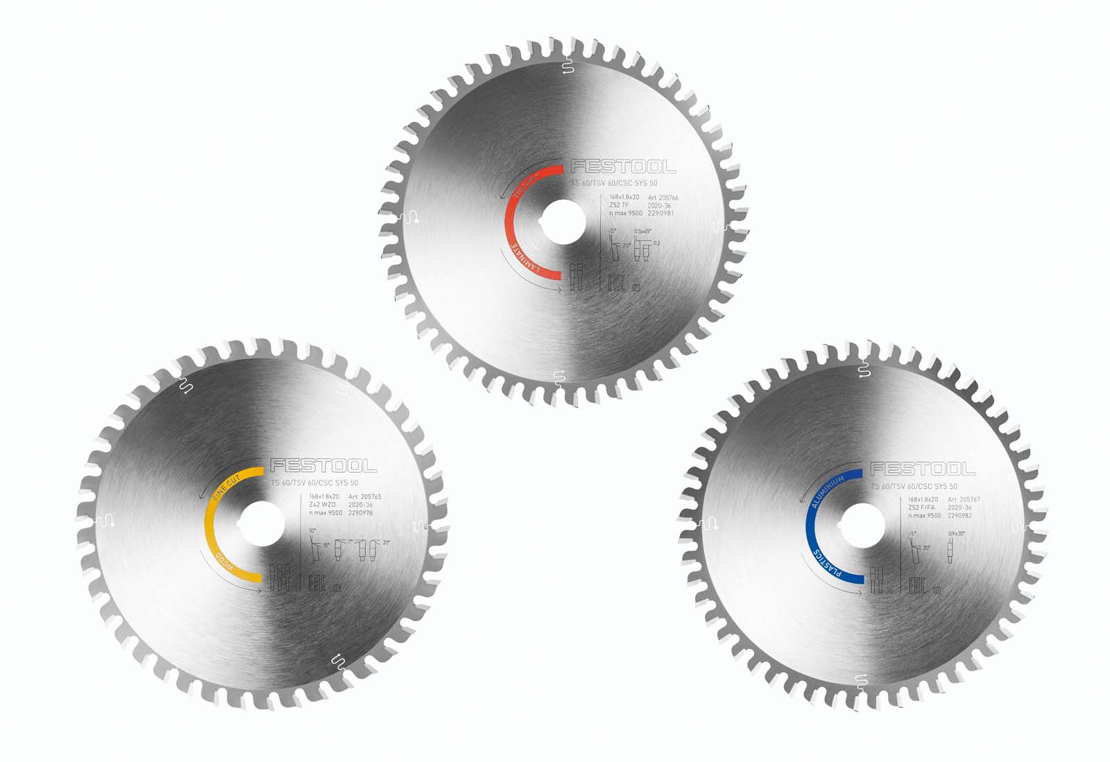 Festool Zestaw tarcz pilarskich KSB-SORT/3 W/L/A 168x1