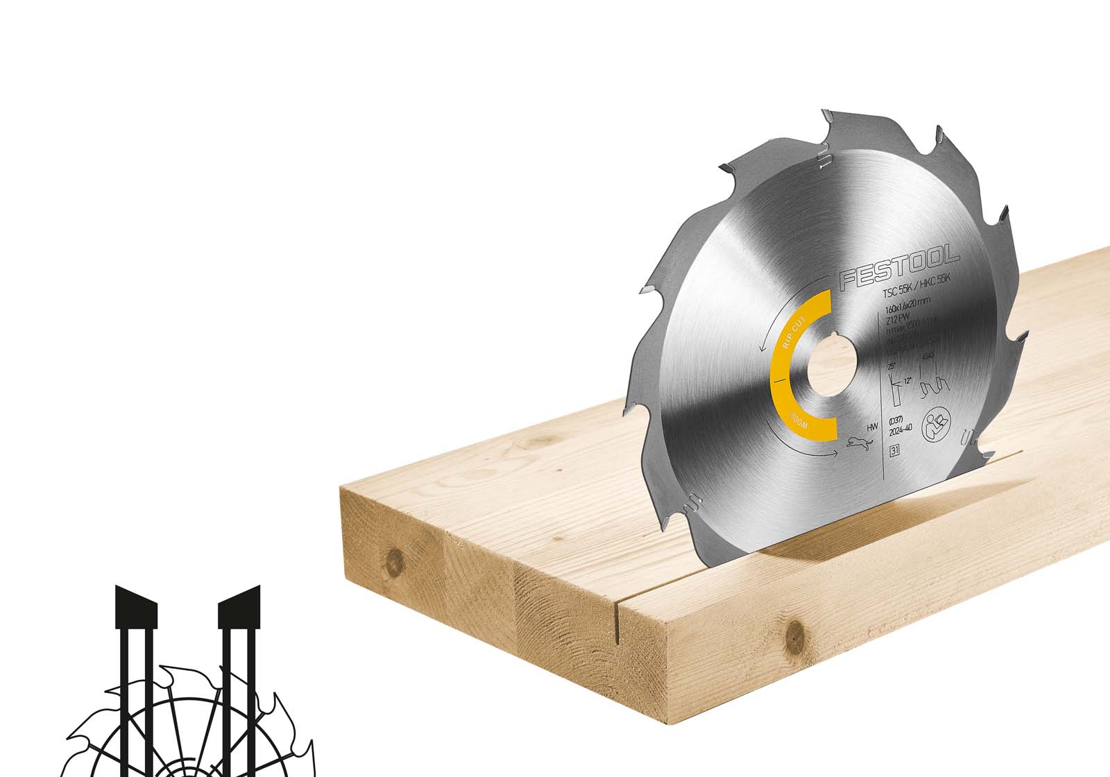 Festool Tarcza pilarska WOOD RIP CUT HW 160x1