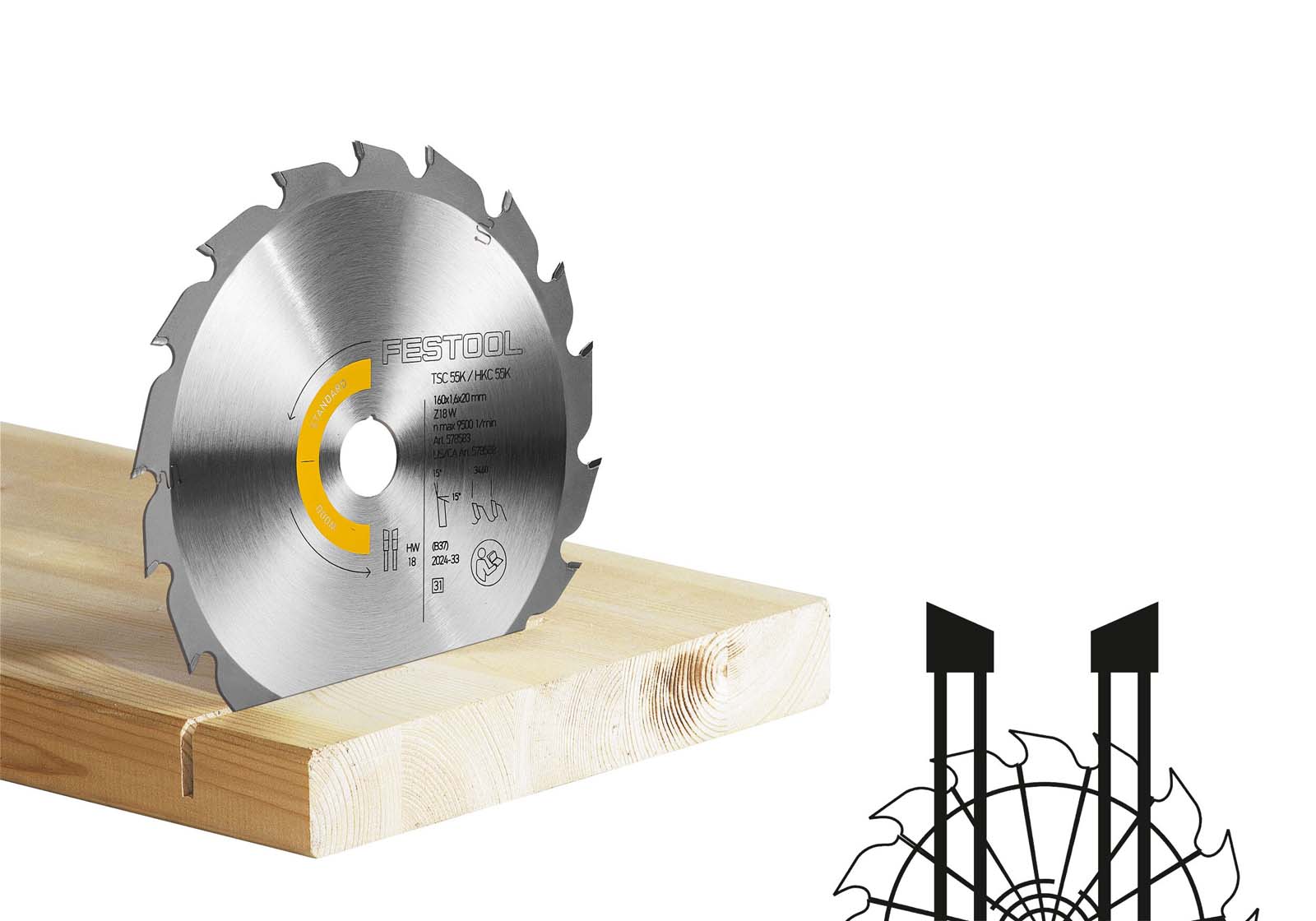 Festool Tarcza pilarska WOOD STANDARD HW 160x1