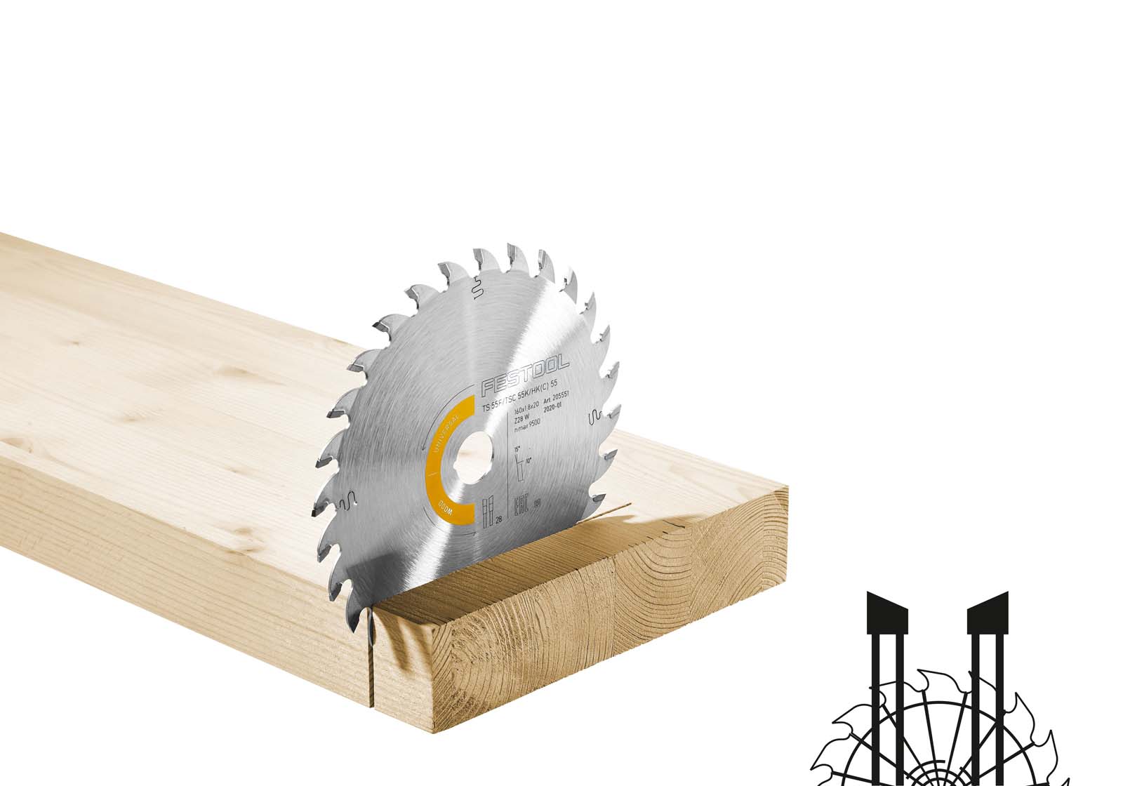 Festool Tarcza pilarska WOOD UNIVERSAL HW 168x1