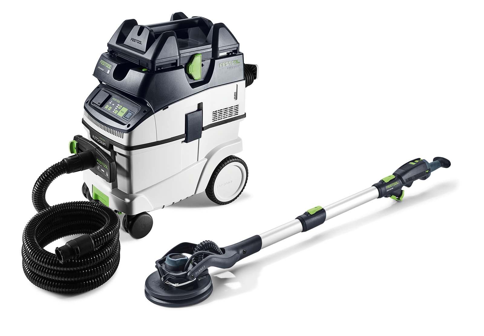 Festool Zestaw złożony z szlifierki przegubowej i odkurzacza PLANEX LHS 2 225 EQI/CTL 36-Set