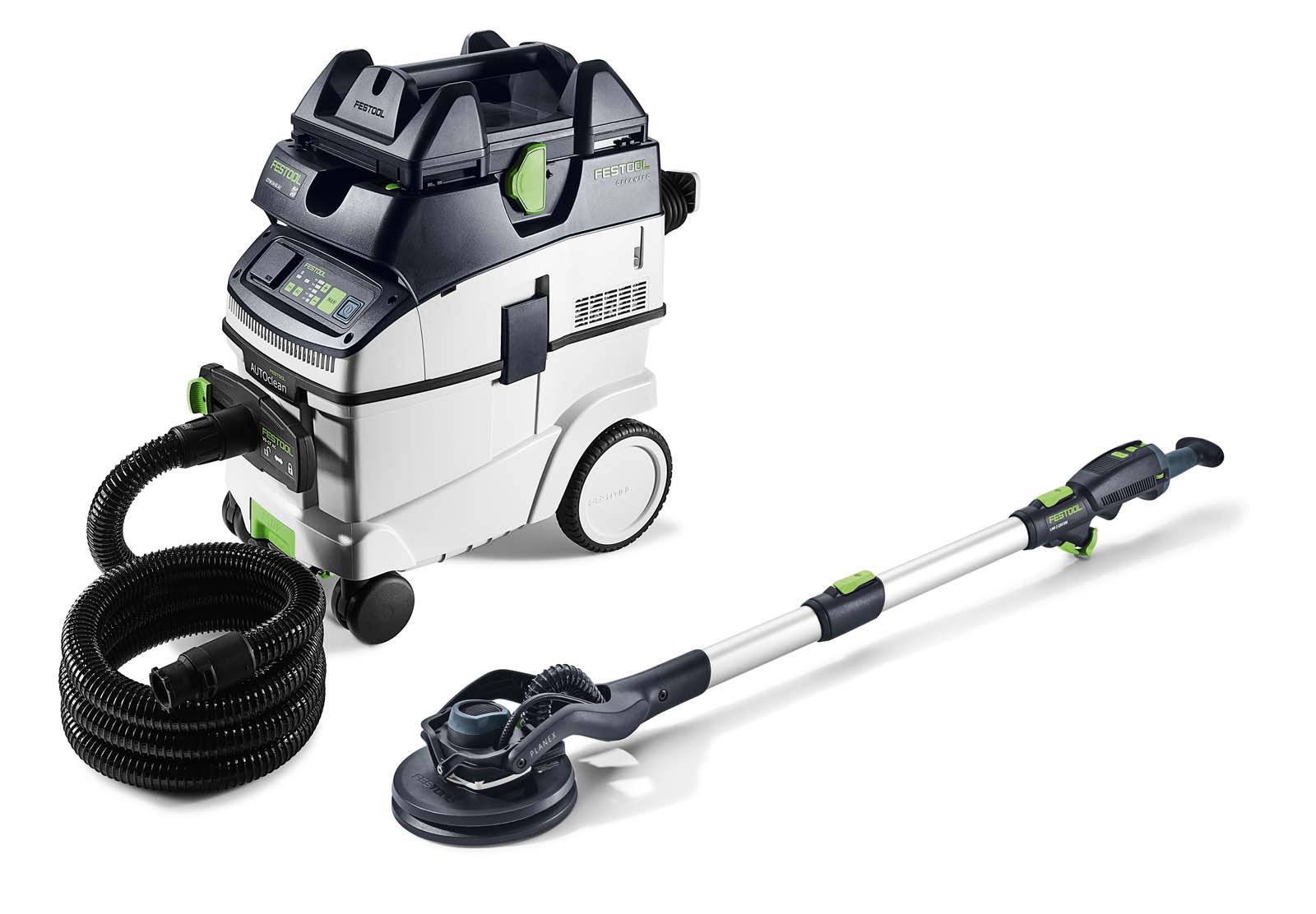 Festool Zestaw złożony z szlifierki przegubowej i odkurzacza PLANEX LHS 2 225 EQI/CTM 36-Set