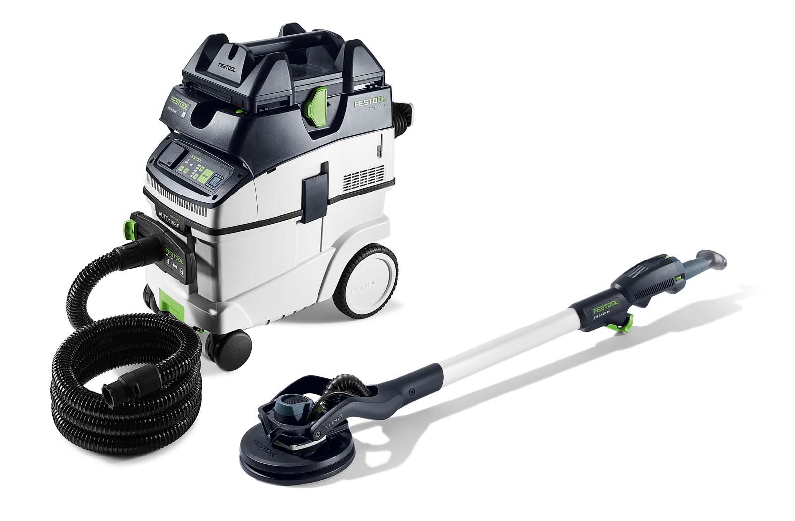 Festool Zestaw złożony z szlifierki przegubowej i odkurzacza PLANEX LHS 2-M 225 EQ/CTL 36-Set