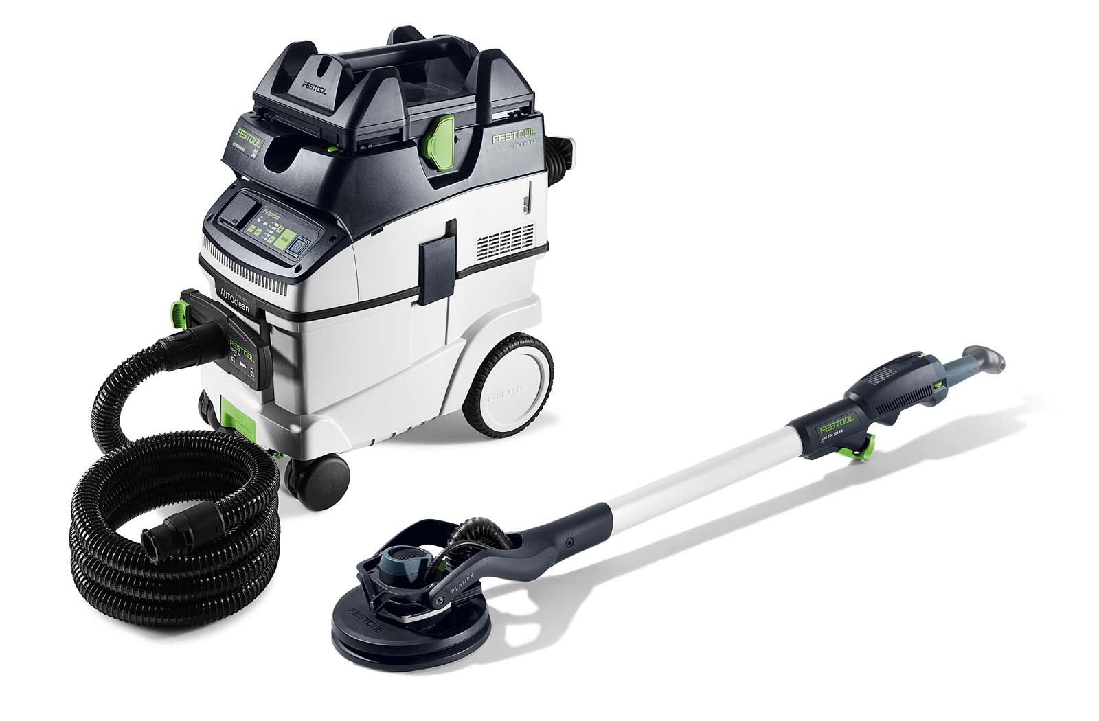 Festool Zestaw złożony z szlifierki przegubowej i odkurzacza PLANEX LHS 2-M 225 EQ/CTM 36-Set