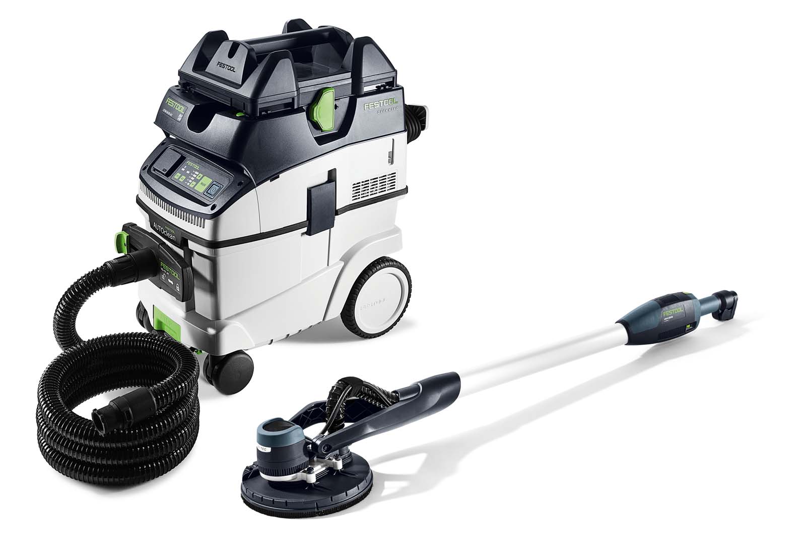 Festool Zestaw złożony z szlifierki przegubowej i odkurzacza PLANEX easy LHS-E 225/CTM 36-Set
