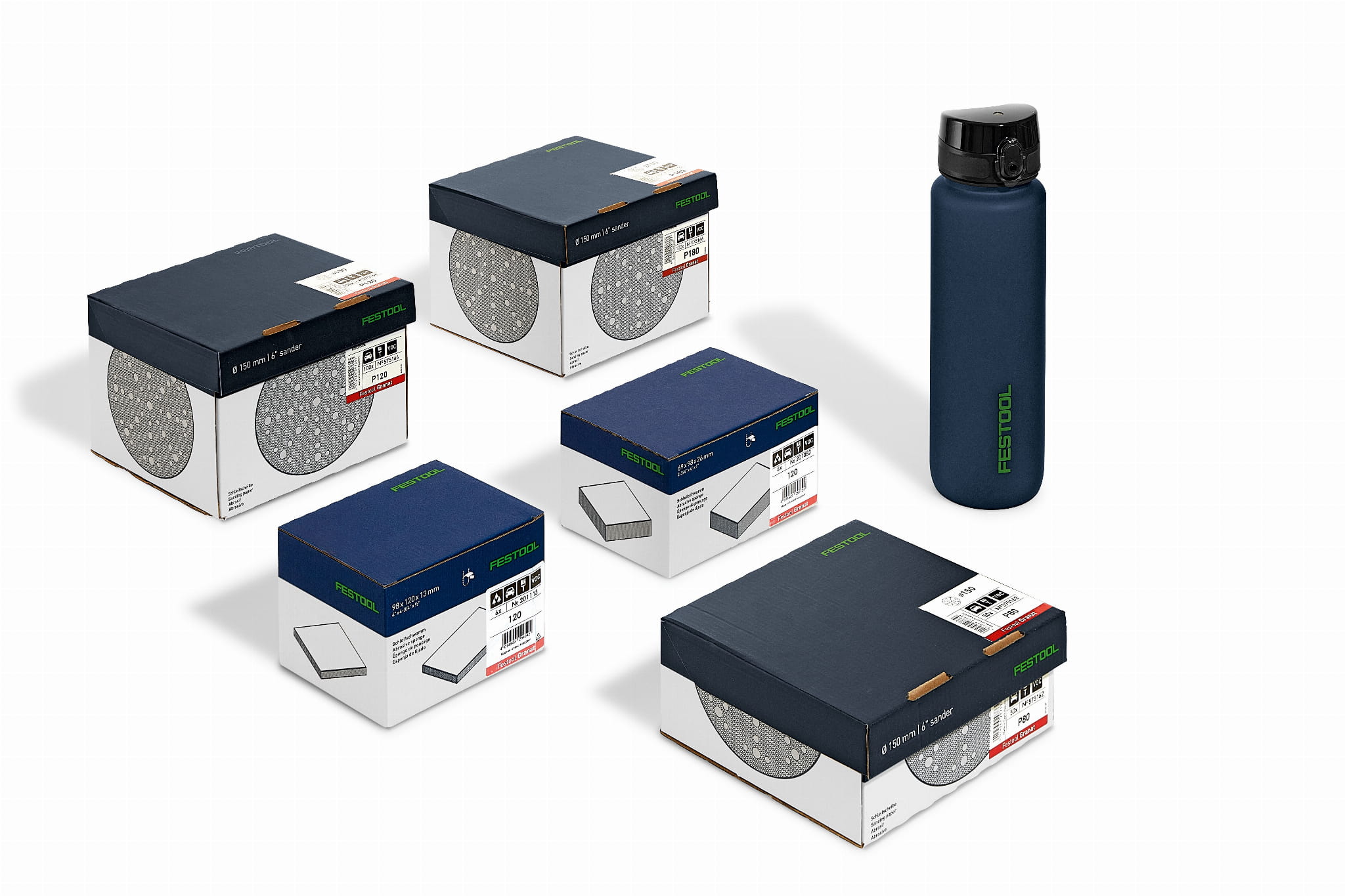 Zestaw papiery ścierne Granat średnica D150, gąbki i Bidon 1l FESTOOL 578132