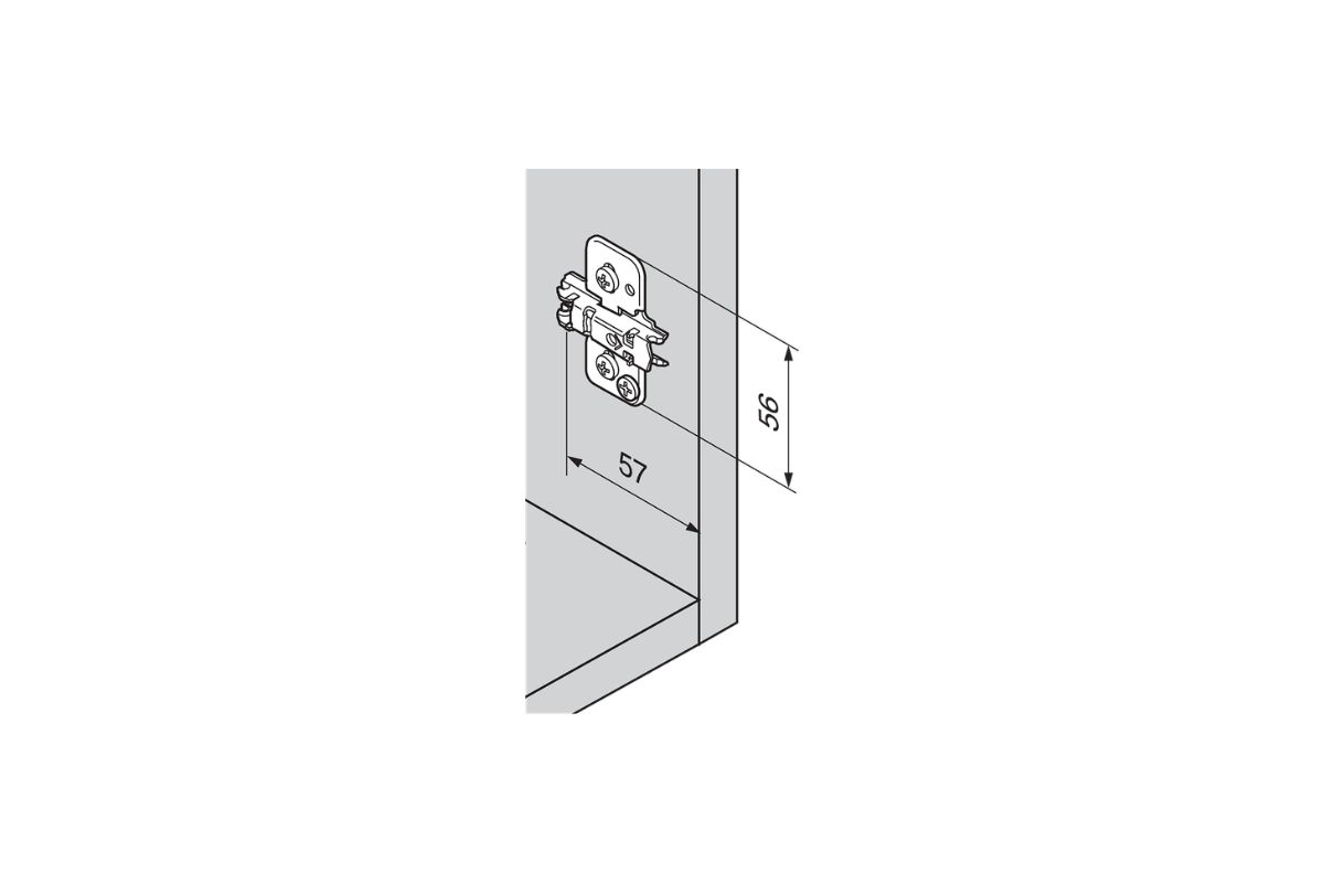 CLIP prowadnik, krzyżakowy, 0 mm, Stal, z kołkiem rozporowym EXPANDO, RW mimośród rys.tech