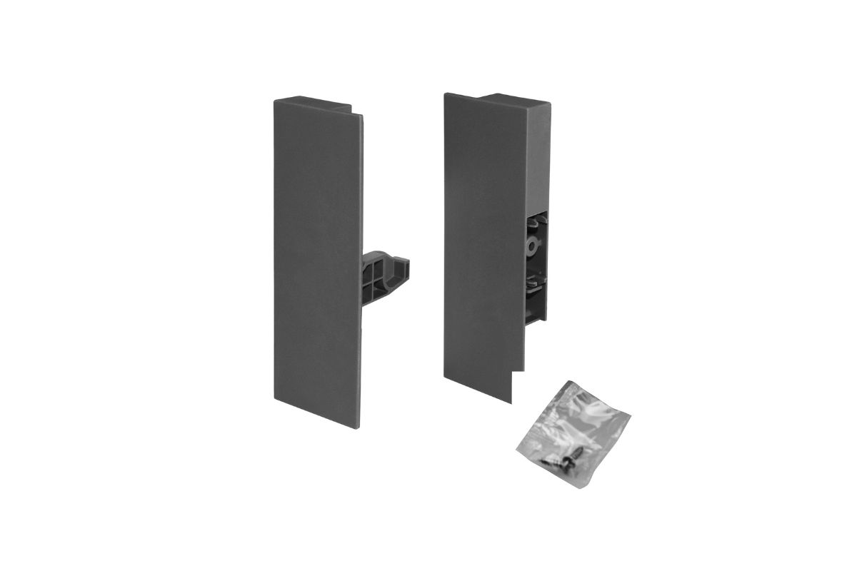 Mocowanie panelu przedniego szuflady wewnętrznej V-BOX 3D SLIM h=127mm, grafit