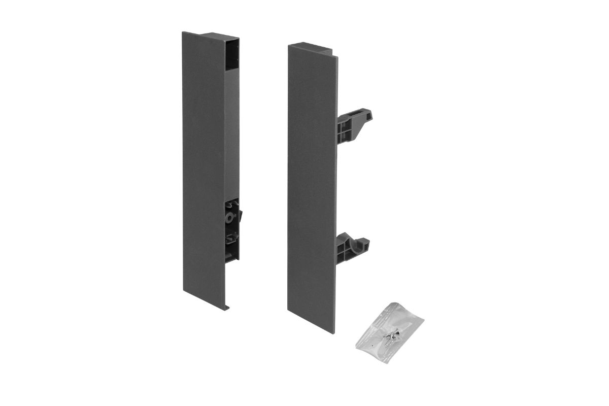 Mocowanie panelu przedniego szuflady wewnętrznej V-BOX 3D SLIM h=210mm, grafit 223650