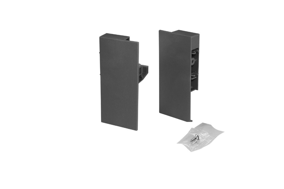 Mocowanie panelu przedniego szuflady wewnętrznej V-BOX 3D SLIM h=95mm, grafit