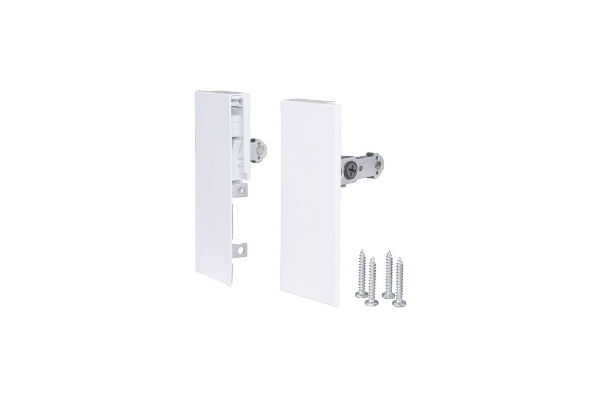 Mocowanie panelu przedniego szuflady wewnętrznej do szkła SEVROLLBOX SLIM 3D h= 90mm, biały