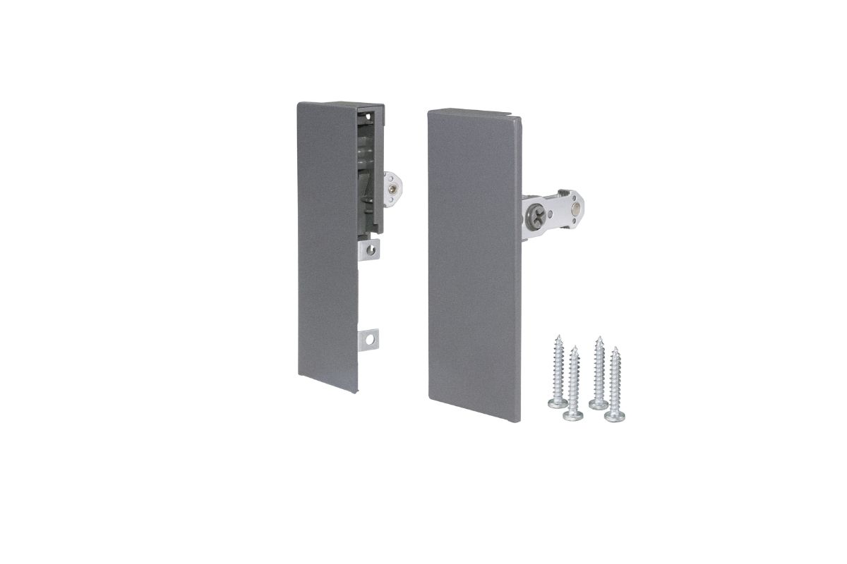 Mocowanie panelu przedniego szuflady wewnętrznej do szkła SEVROLLBOX SLIM 3D h= 90mm, grafit