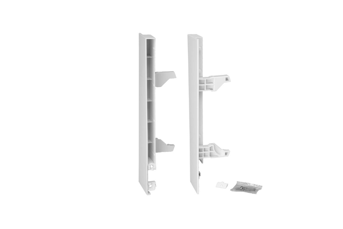Mocowanie panelu przedniego szuflady wewnętrznej do szkła V-BOX 3D SLIM h=210mm, biały